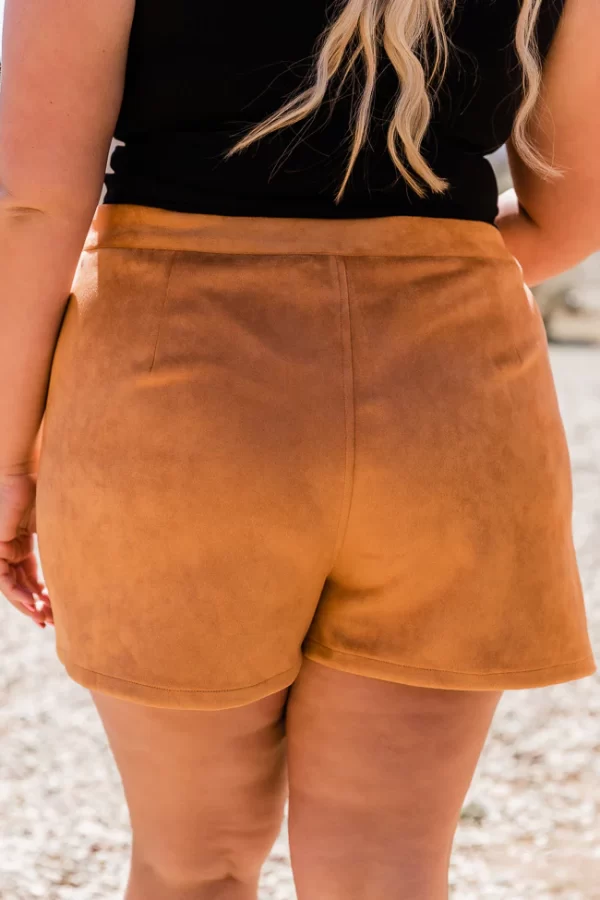Kick The Dust Up Brown Suede Studded Skort - Image 6