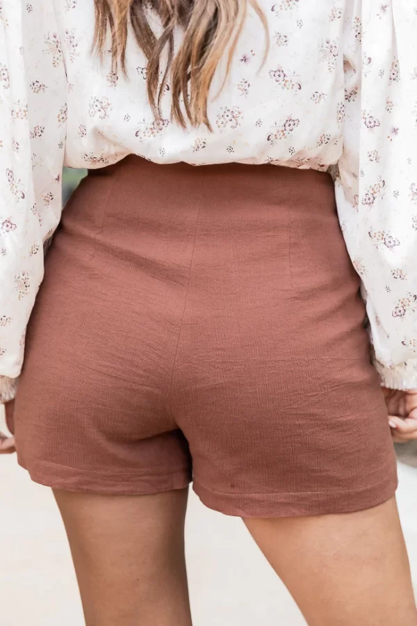 Got That Look Brown Cotton Mini Skort - Image 5