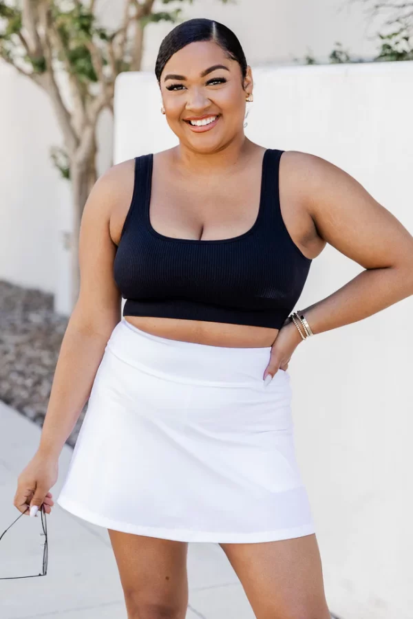 Don't Sweat It White Active Skort FINAL SALE - Image 11